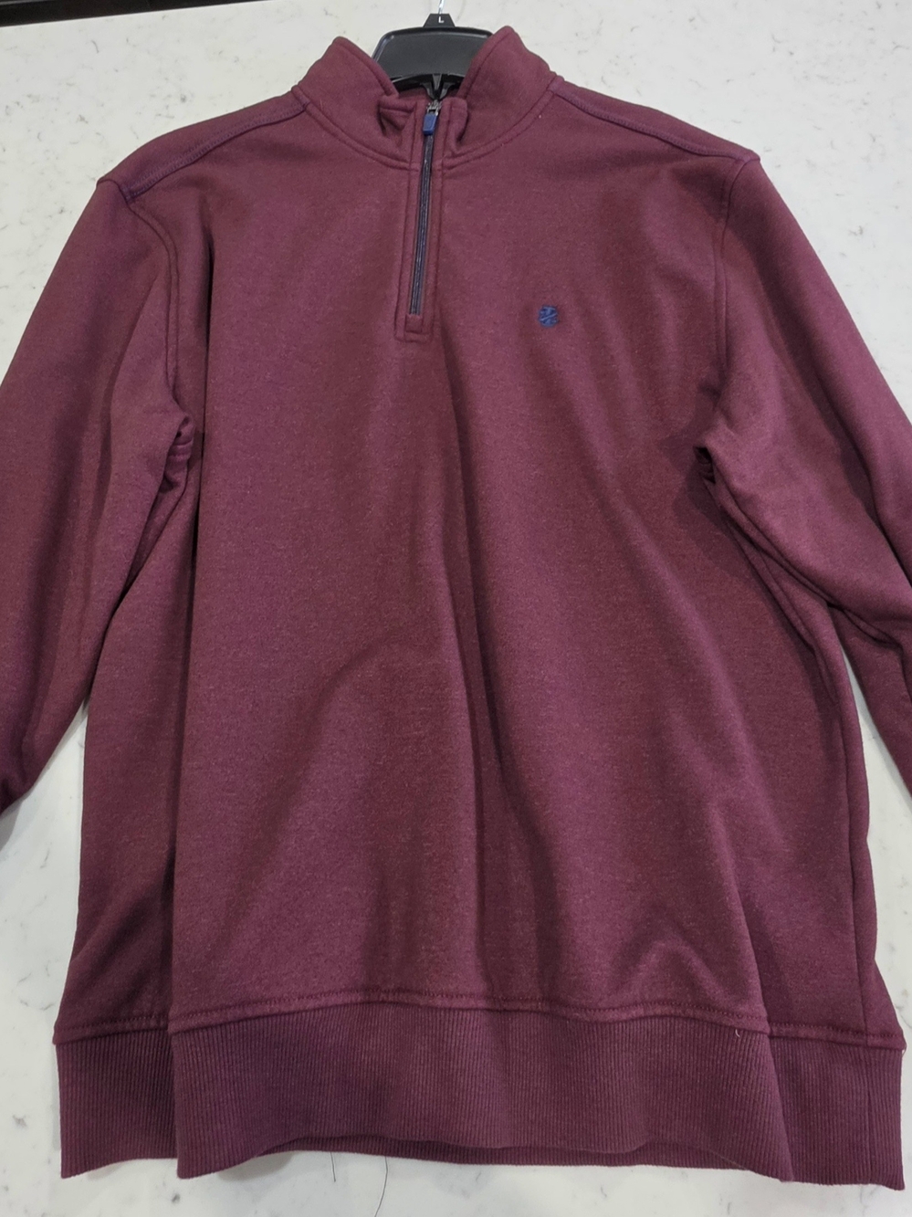 Izod Men's Zip-Up Sweater - Burgundy Plum